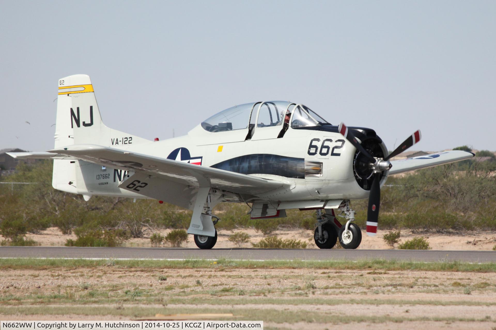 N662WW, 1954 North American T-28B C/N 137662, Copperstate Fly-In Casa Grande AZ 102014