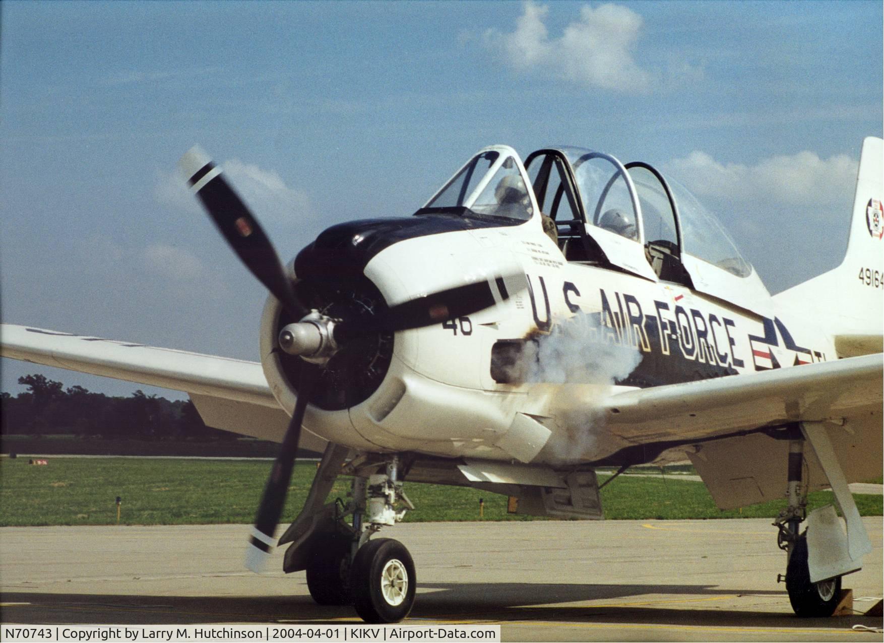 N70743, 1949 North American T-28A Trojan C/N 159-158, CAF Hawkeye Squadron 2004