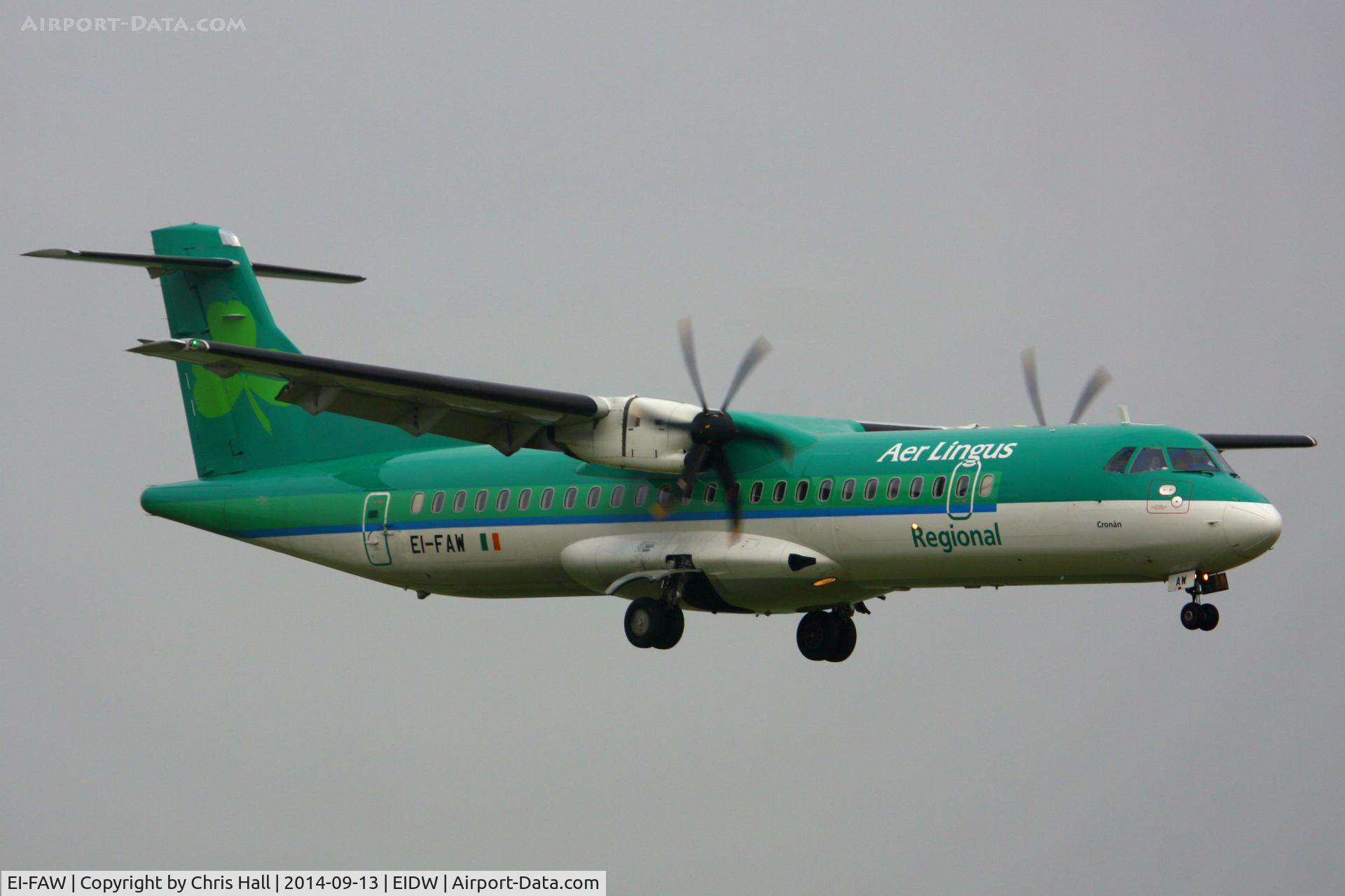EI-FAW, 2013 ATR 72-600 (72-212A) C/N 1122, Aer Lingus Regional