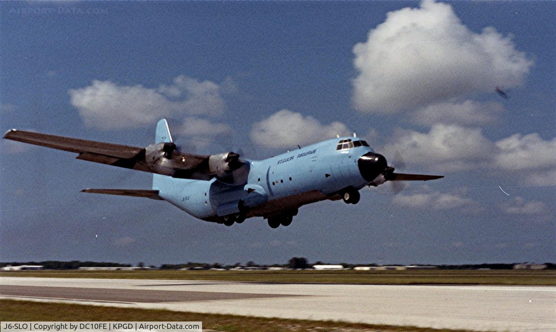 J6-SLO, 1966 Lockheed L-100-20 Hercules C/N 382-4129, Doing touch & go's.