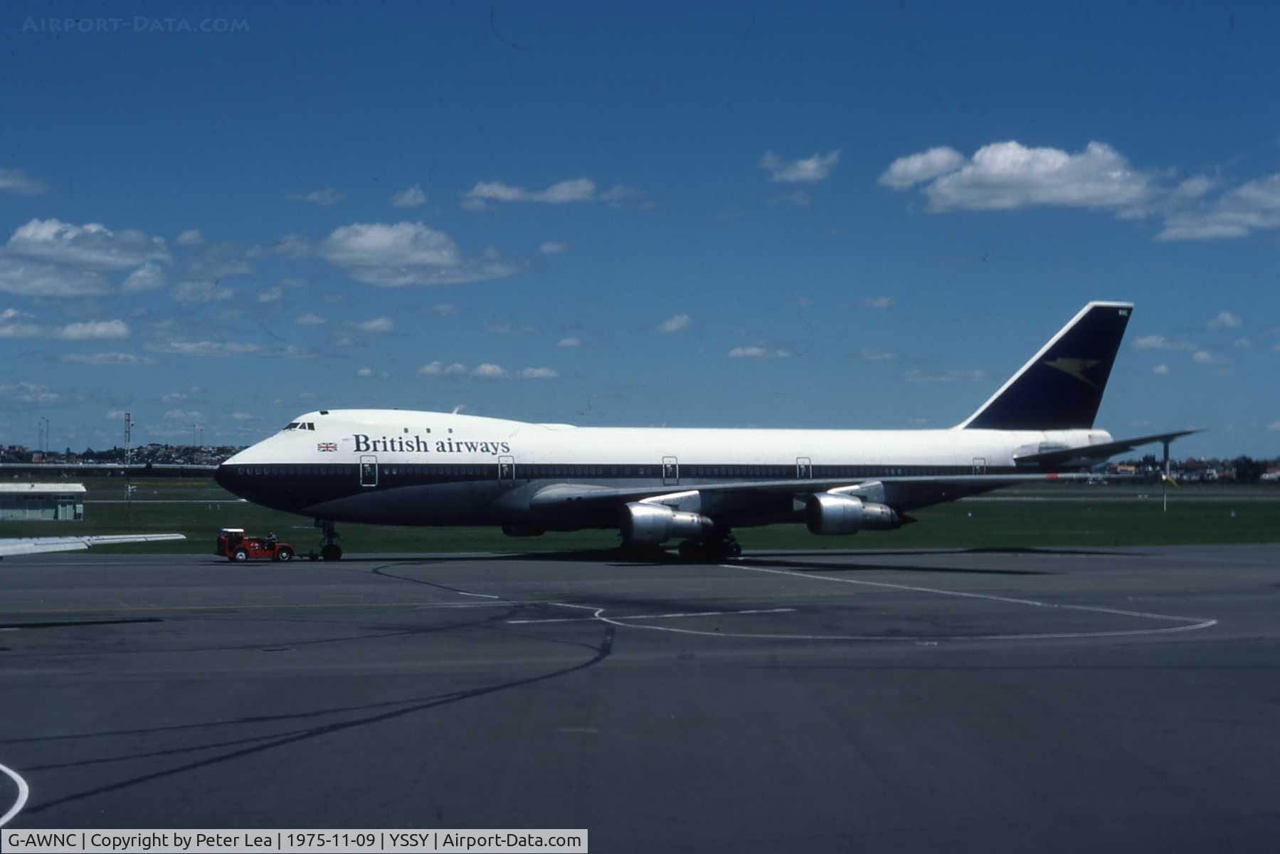 G-AWNC, 1970 Boeing 747-136 C/N 19763, Photo taken at Sydney Airport in 1975