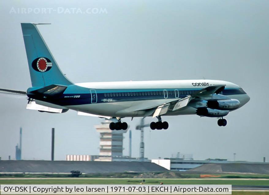 OY-DSK, 1961 Boeing 720-025 C/N 18157, Copenhagen 3.7.71