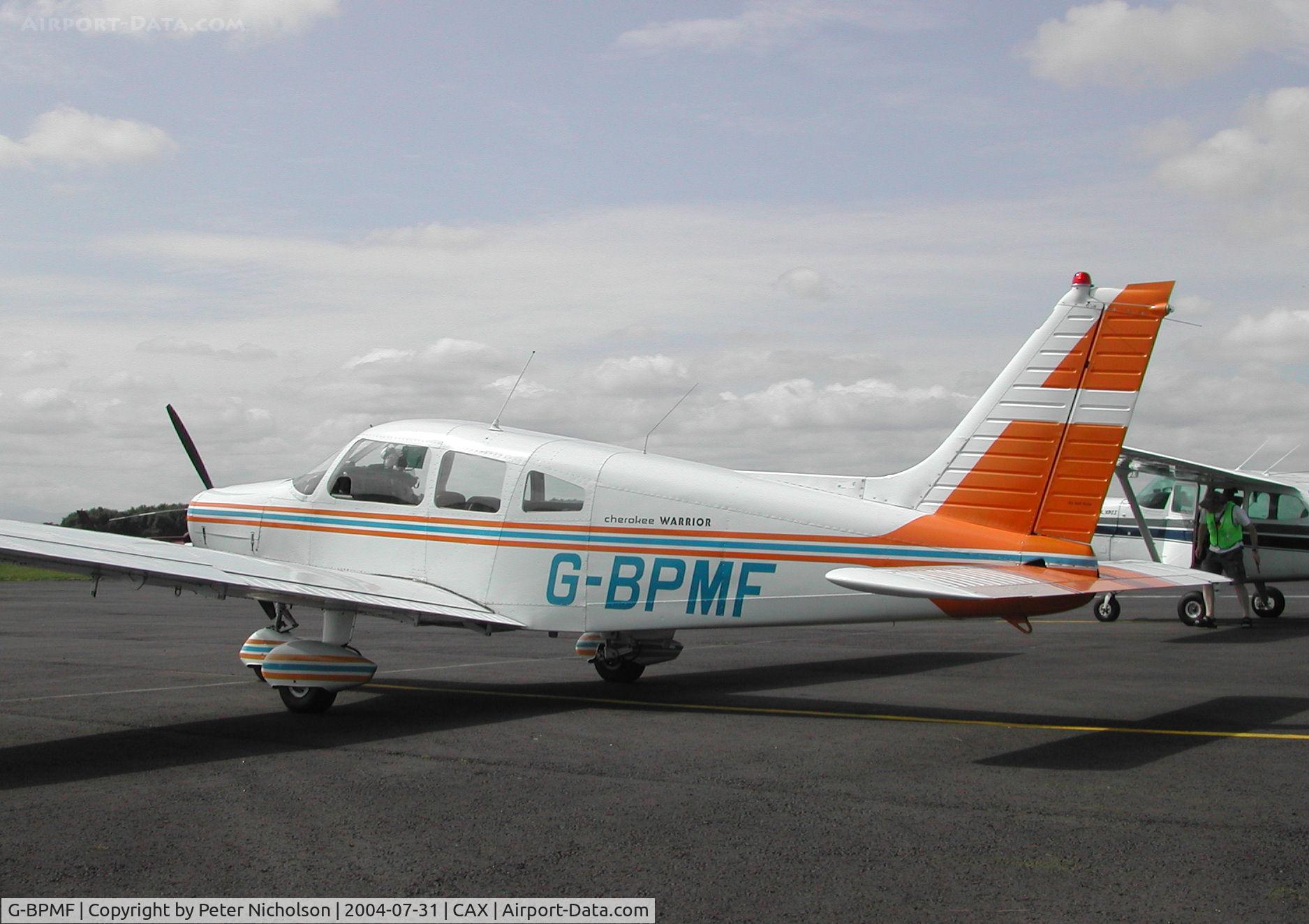 G-BPMF, 1974 Piper PA-28-151 Cherokee Warrior C/N 28-7515050, This PA-28-151 Cherokee Warrior attended the 2004 Carlisle Fly-in.