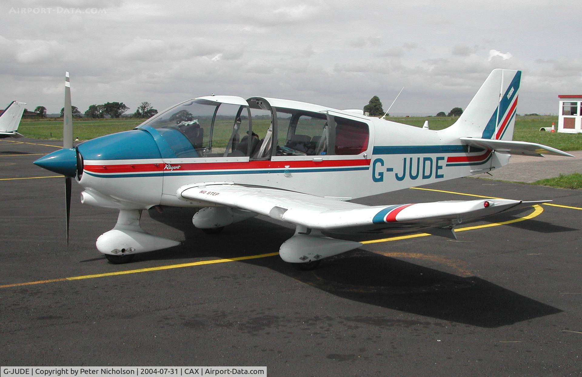 G-JUDE, 1988 Robin DR-400-180 Regent Regent C/N 1869, This Robin DR-400-180 Regent attended the 2004 Carlisle Fly-in.
