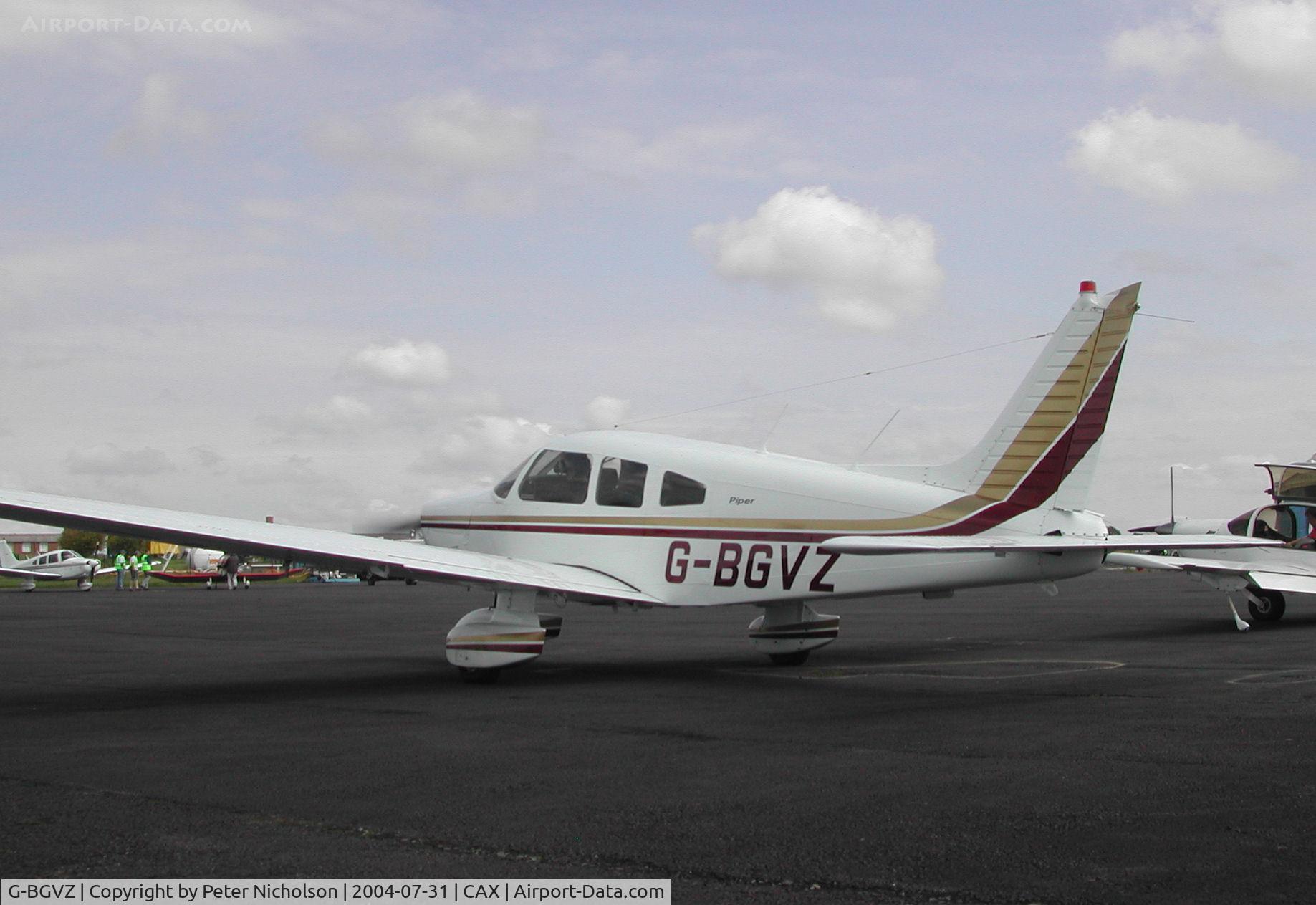 G-BGVZ, 1979 Piper PA-28-181 Cherokee Archer II C/N 28-7990528, This PA-28-181 Cherokee Archer II attended the 2004 Carlisle Fly-in.