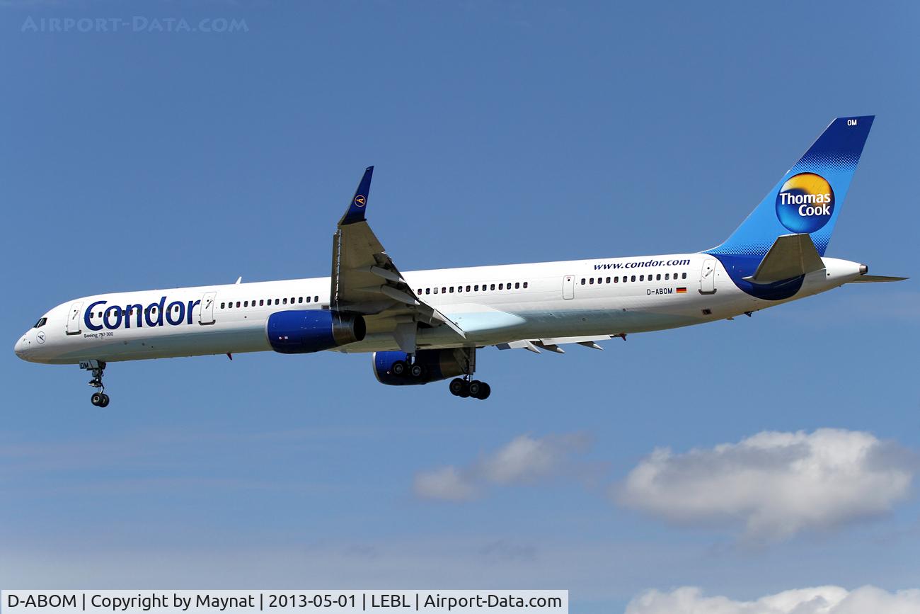 D-ABOM, 2000 Boeing 757-330 C/N 29022, In short final to 25R