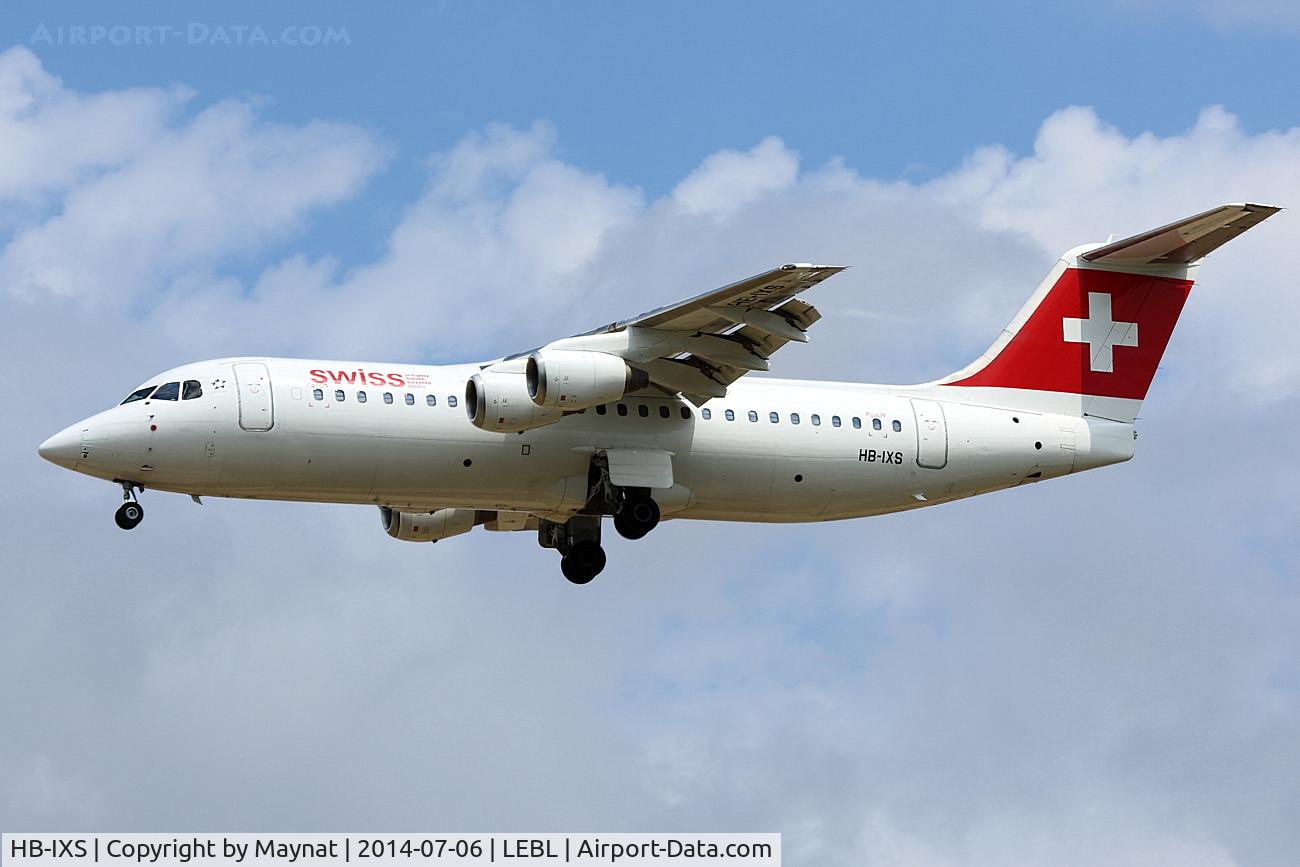 HB-IXS, 1995 British Aerospace Avro 146-RJ100 C/N E3280, Swiss