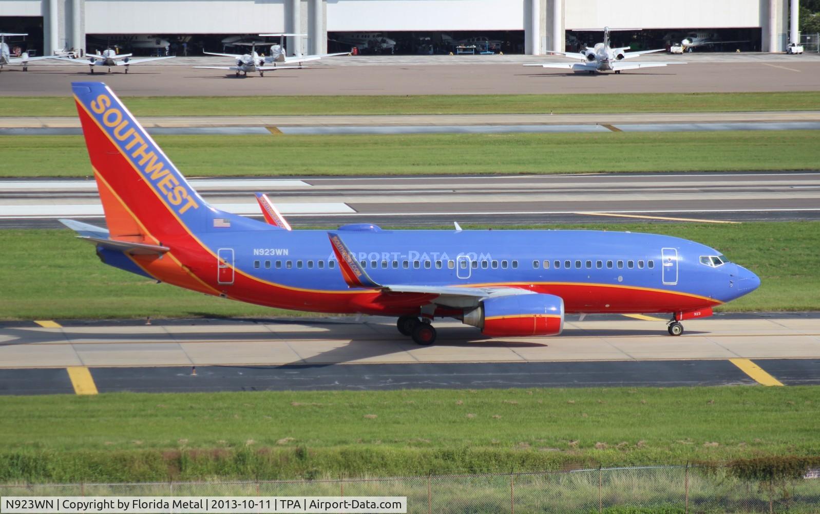 N923WN, 2008 Boeing 737-7H4 C/N 36627, Southwest 737