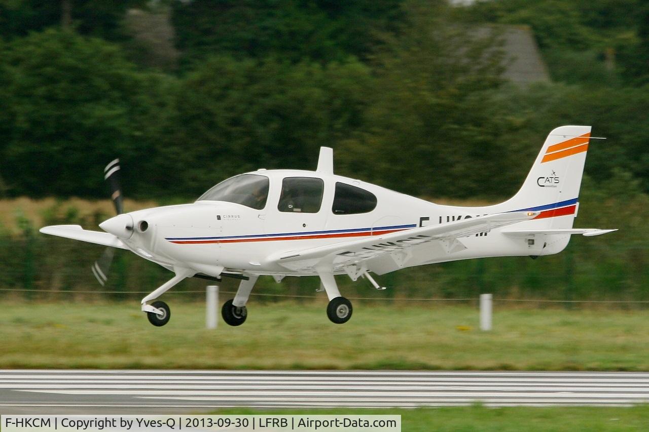 F-HKCM, 2012 Cirrus SR20 C/N 2193, Cirrus SR-20, Landing rwy 25L, Brest-Bretagne Airport (LFRB-BES)