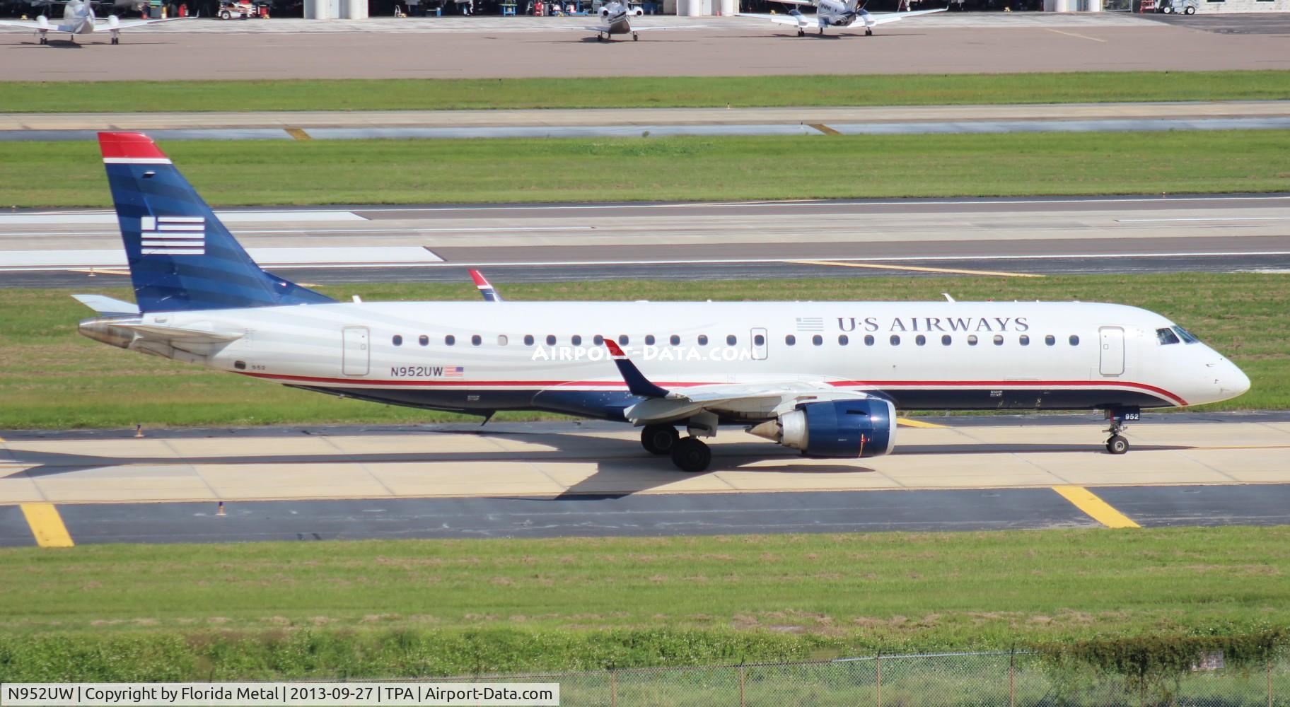 N952UW, 2007 Embraer ERJ-190-100 IGW 190AR C/N 19000119, USAirways