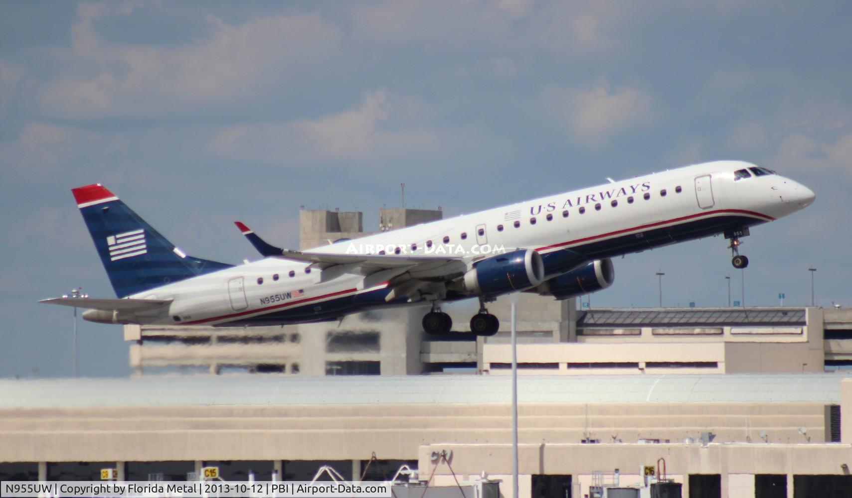 N955UW, 2008 Embraer ERJ-190-100 IGW 190AR C/N 19000152, USAirways