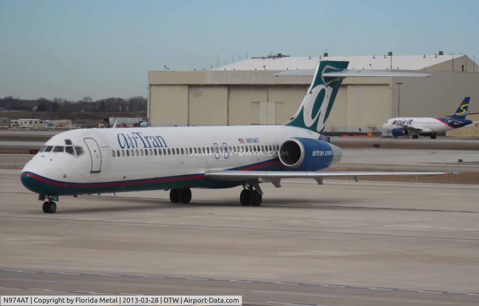 N974AT, 2002 Boeing 717-200 C/N 55034, Air Tran 717, my flight into DTW from MCO