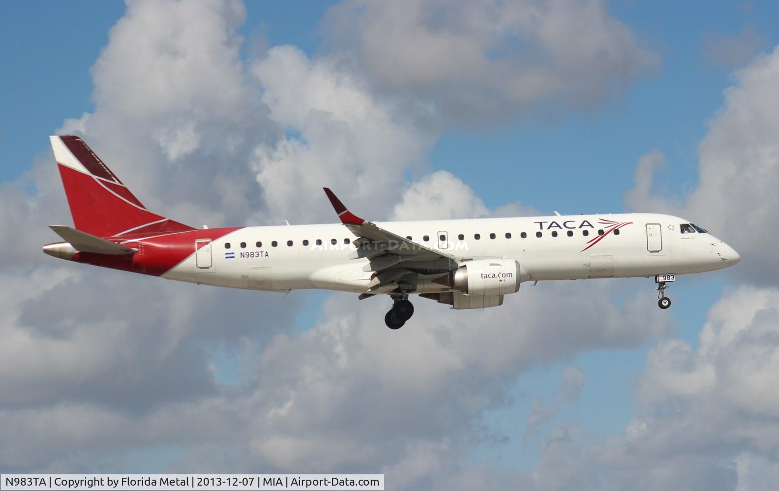 N983TA, 2009 Embraer 190AR (ERJ-190-100IGW) C/N 19000265, Taca E190