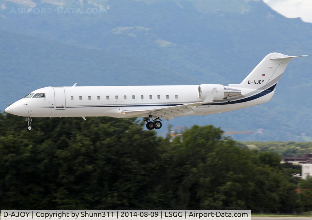 D-AJOY, 2007 Bombardier Challenger 850 (CL-600-2B19) C/N 8069, Landing rwy 23
