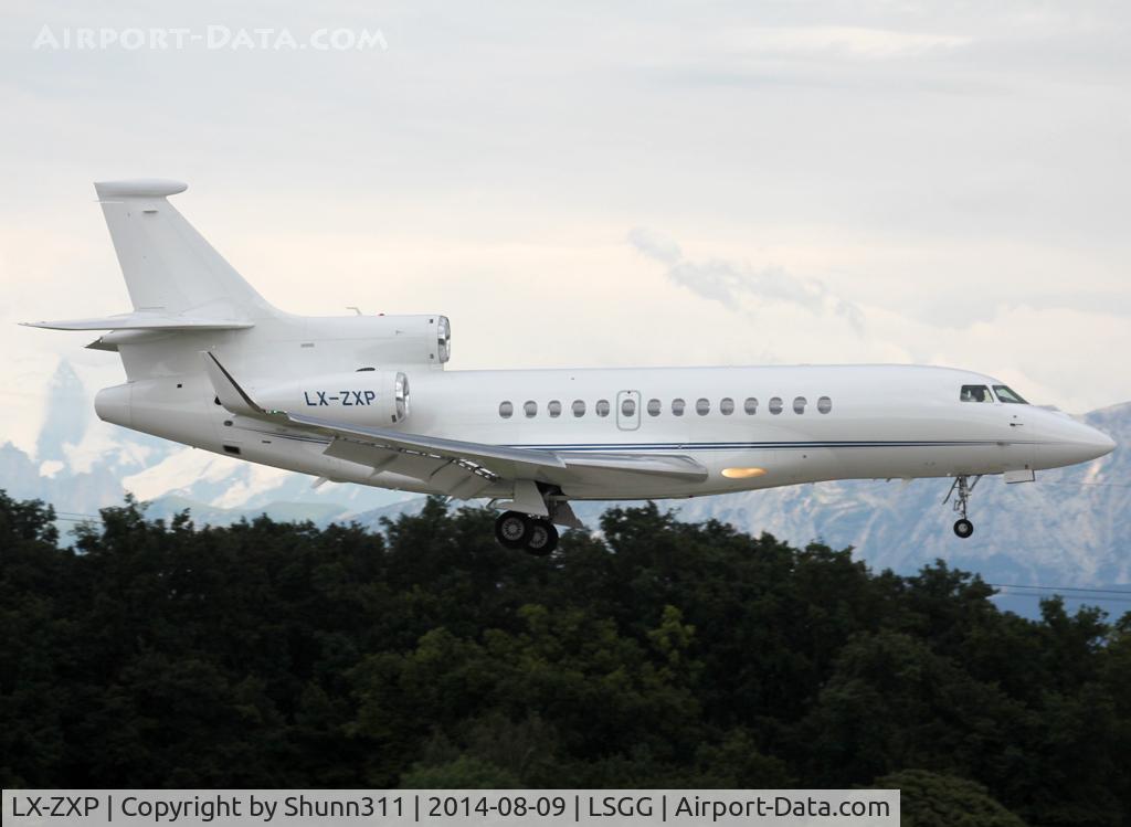 LX-ZXP, 2009 Dassault Falcon 7X C/N 56, Landing rwy 23