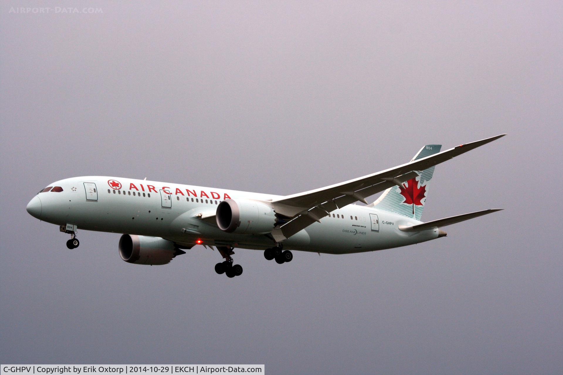 C-GHPV, 2014 Boeing 787-8 Dreamliner C/N 35260, C-GHPV landing rw 22L