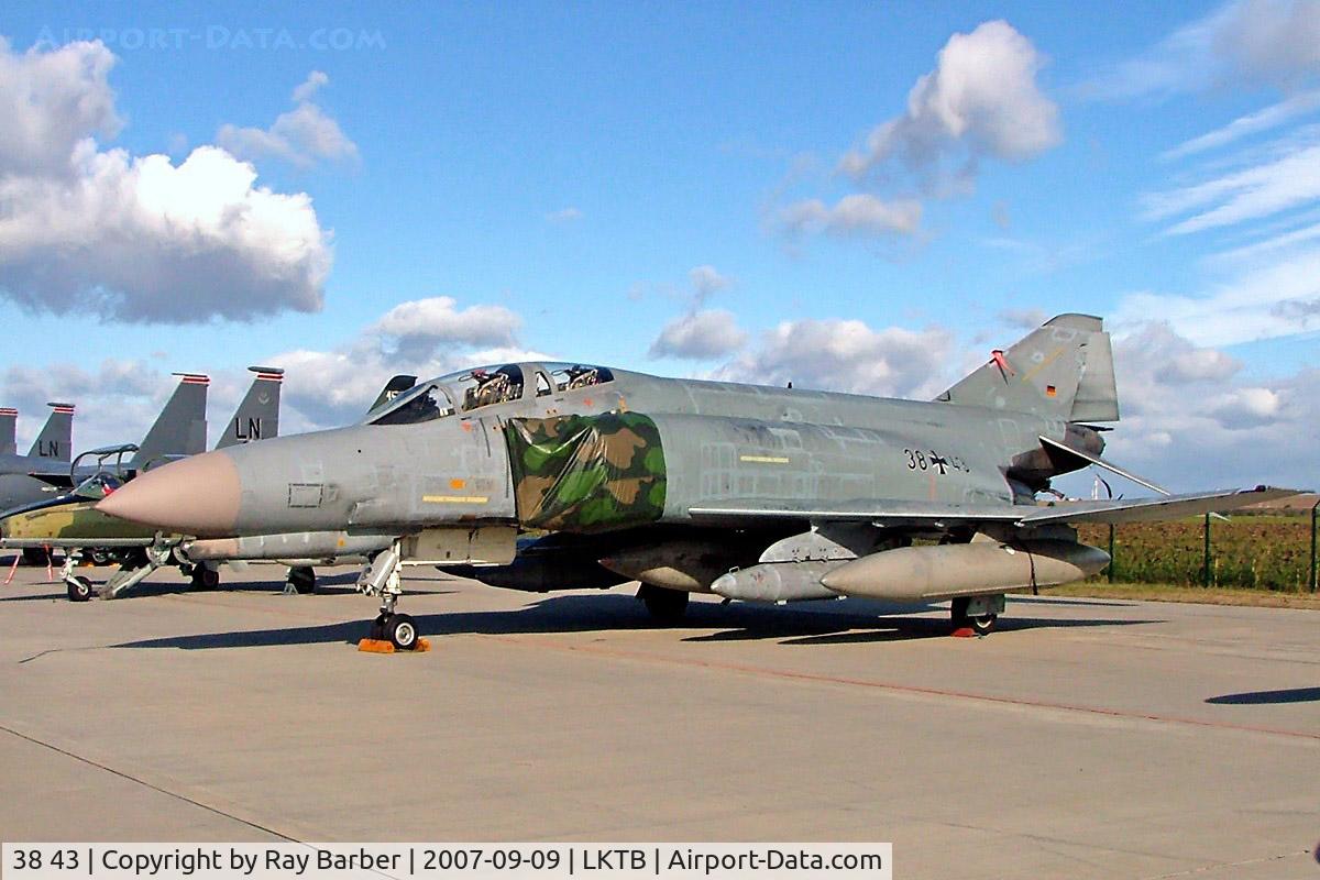 38 43, 1972 McDonnell Douglas F-4F Phantom II C/N 4733, McDonnell Douglas F-4F Phantom II [4733] (German Air Force) Brno-Turany~OK 09/09/2007