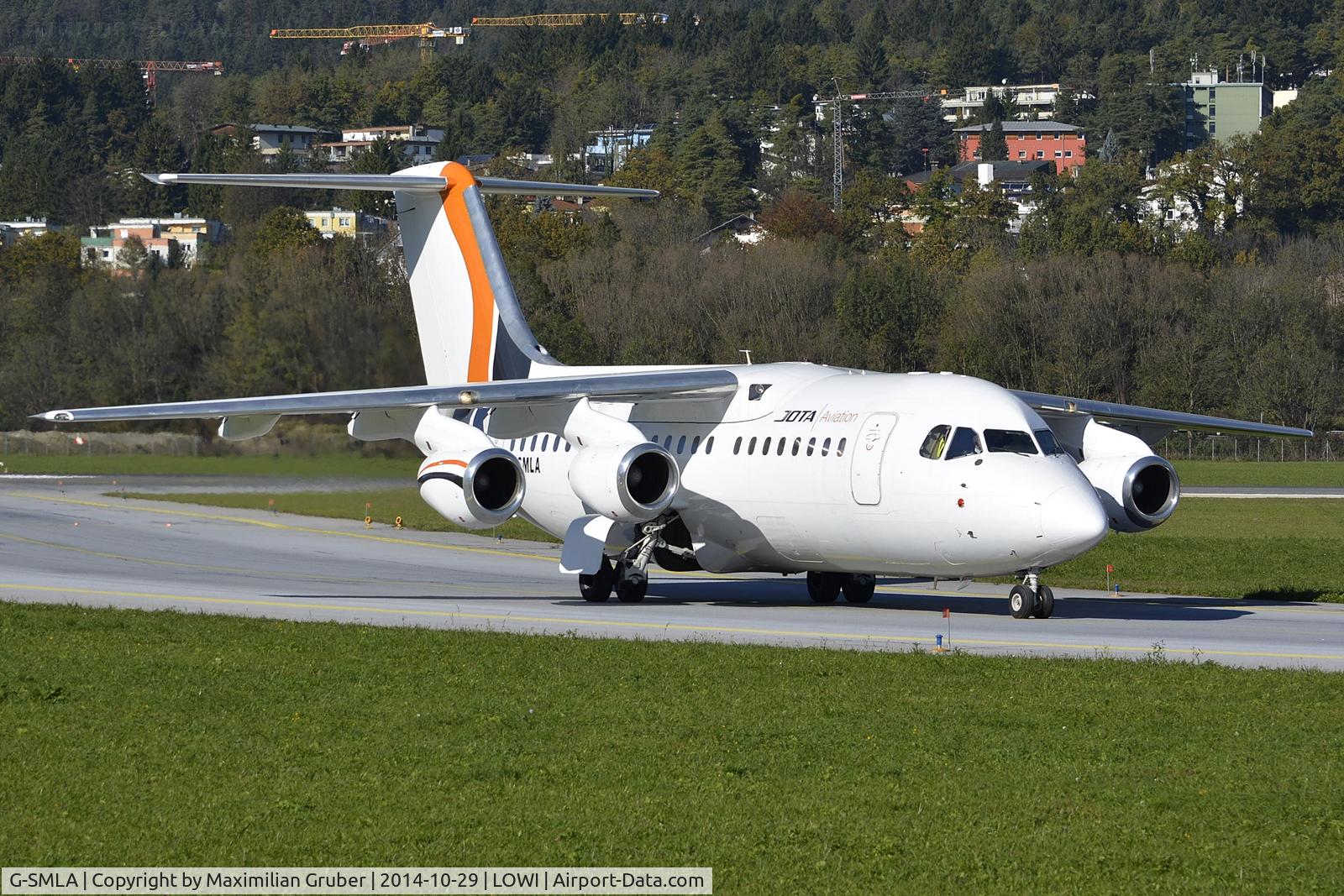 G-SMLA, 1985 British Aerospace BAe.146-200 C/N E2047, JOTA Aviation