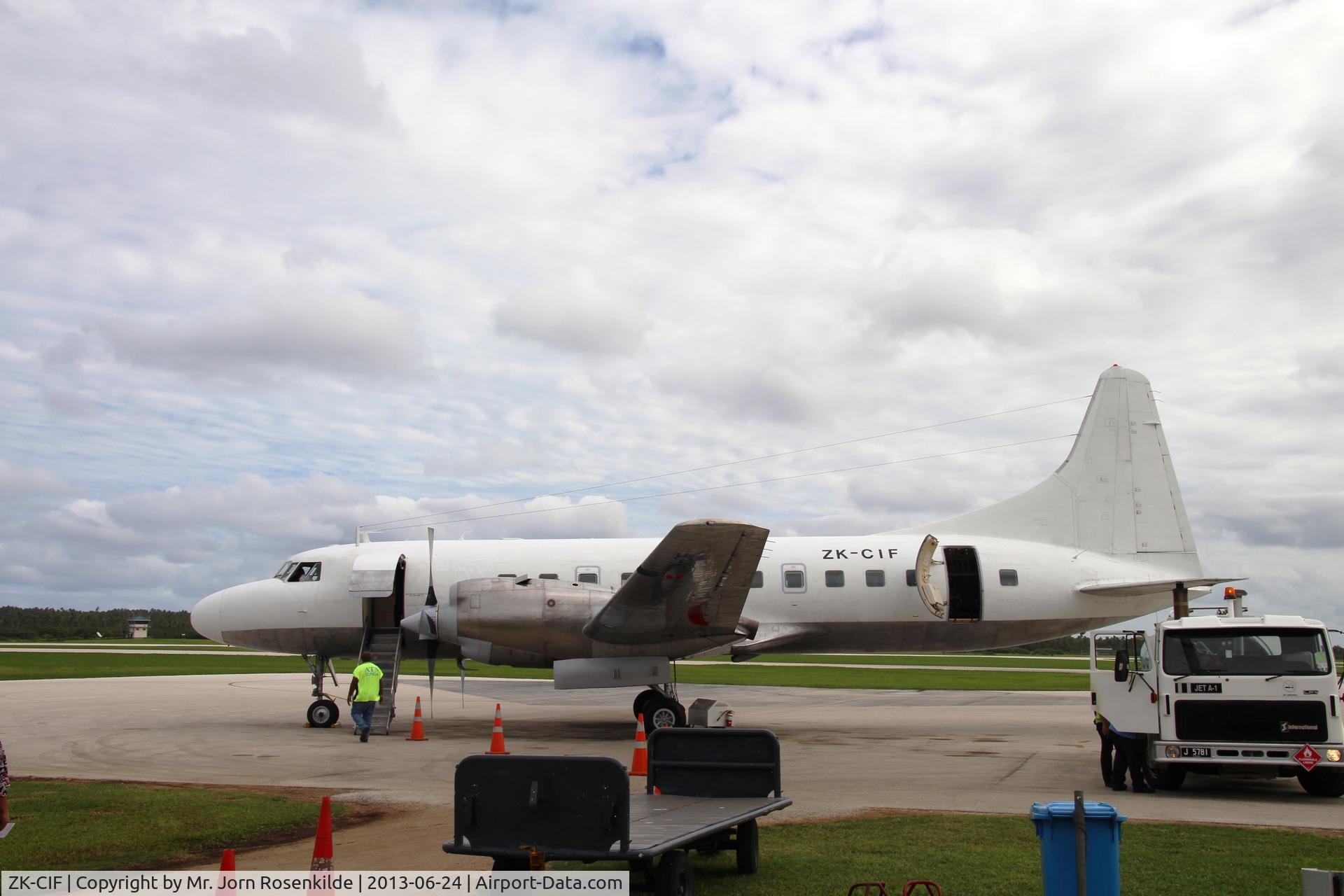 ZK-CIF, 1956 Convair 580 C/N 381, Picture taken on Tonga Islands.
