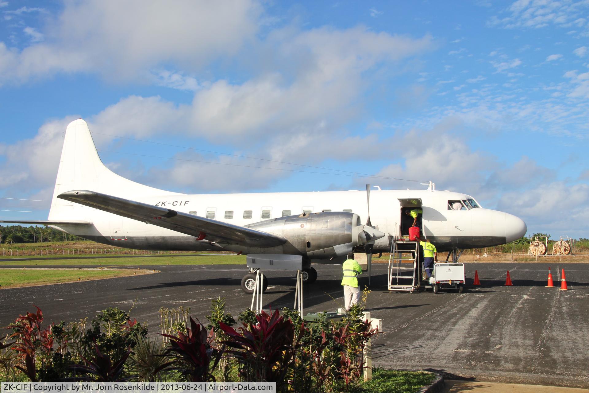ZK-CIF, 1956 Convair 580 C/N 381, Picture taken on Tonga Islands.