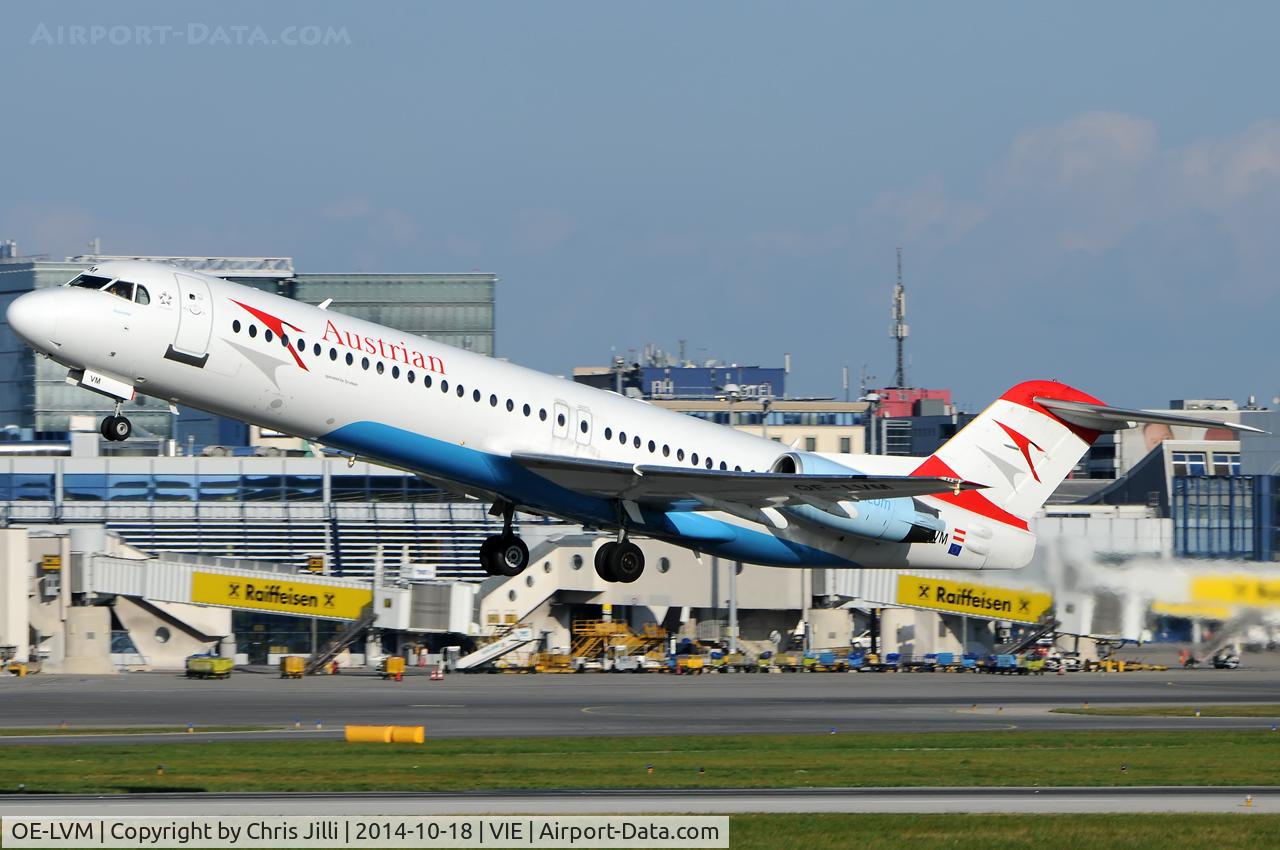 OE-LVM, 1991 Fokker F100 (F-28-0100) C/N 11361, Austrian Airlines