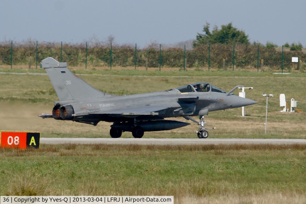 36, Dassault Rafale M C/N 36, French Naval Aviation Dassault Rafale M, Take off Rwy 08, Landivisiau Naval Air Base (LFRJ)