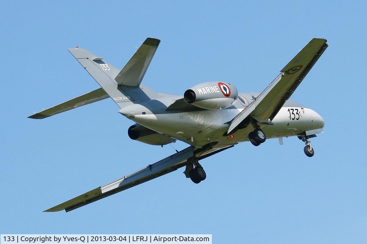 133, 1978 Dassault Falcon 10MER C/N 133, French Naval Aviation Dassault Falcon 10MER, Short approach Rwy 08, Landivisiau Naval Air Base (LFRJ)