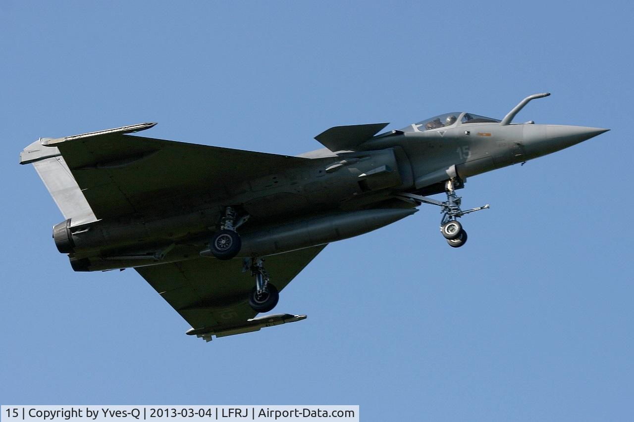 15, Dassault Rafale M C/N 15, French Naval Aviation Dassault Rafale M, Short approach Rwy 08, Landivisiau Naval Air Base (LFRJ)