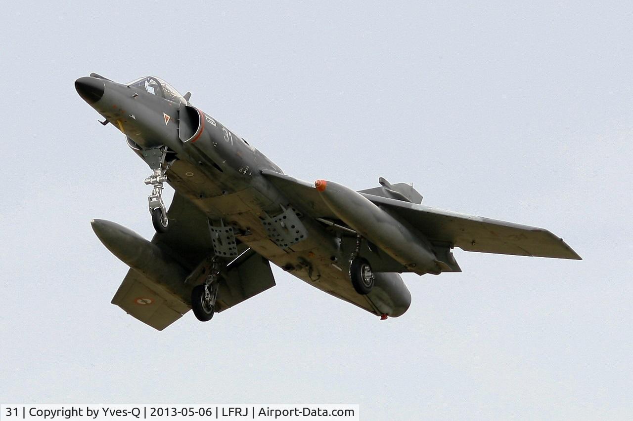 31, Dassault Super Etendard C/N 31, French Naval Aviation Dassault Super Etendard M (SEM), Short Approach Rwy 26, Landivisiau Naval Air Base (LFRJ)