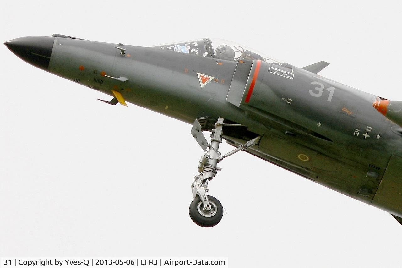 31, Dassault Super Etendard C/N 31, French Naval Aviation Dassault Super Etendard M (SEM), Short Approach Rwy 26, Landivisiau Naval Air Base (LFRJ)