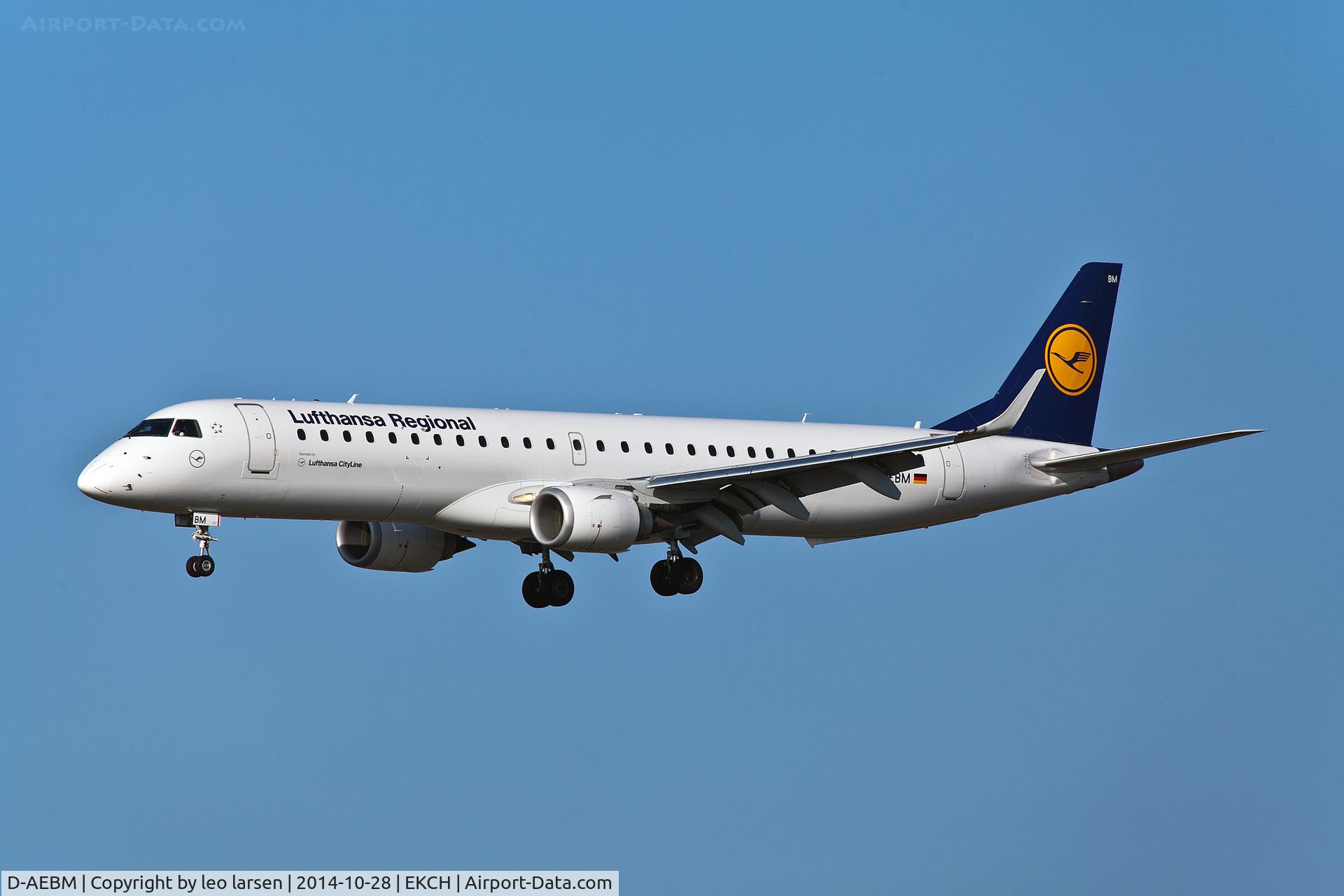 D-AEBM, 2012 Embraer 195LR (ERJ-190-200LR) C/N 19000523, Copenhagen 28.10.14