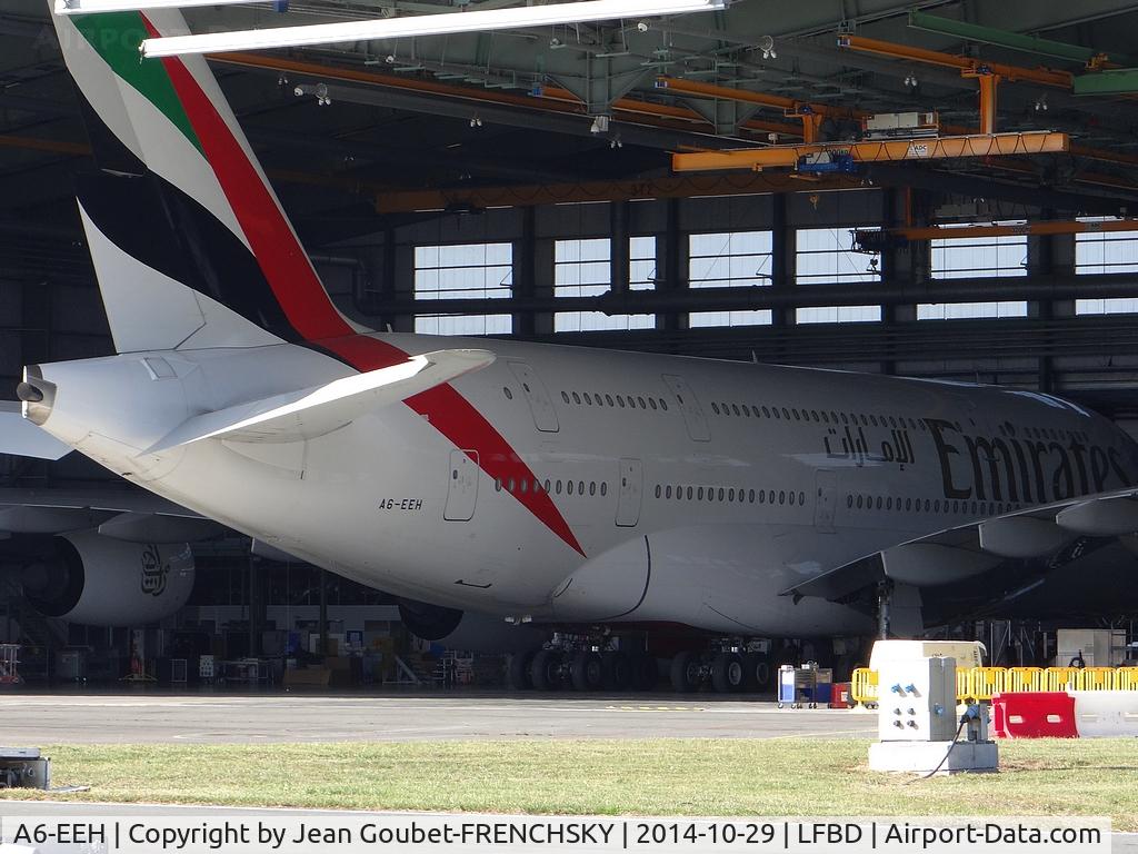 A6-EEH, 2013 Airbus A380-861 C/N 119, Emirates at Sabena Technics