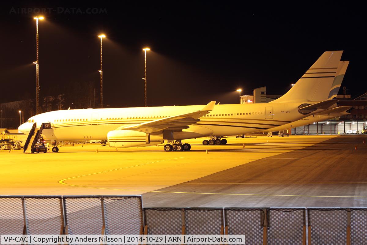 VP-CAC, 2009 Airbus A330-243 C/N 1053, New colours for this plane. Parked overnight at ramp R. Arrived from Frankfurt, Germany at 16.15.