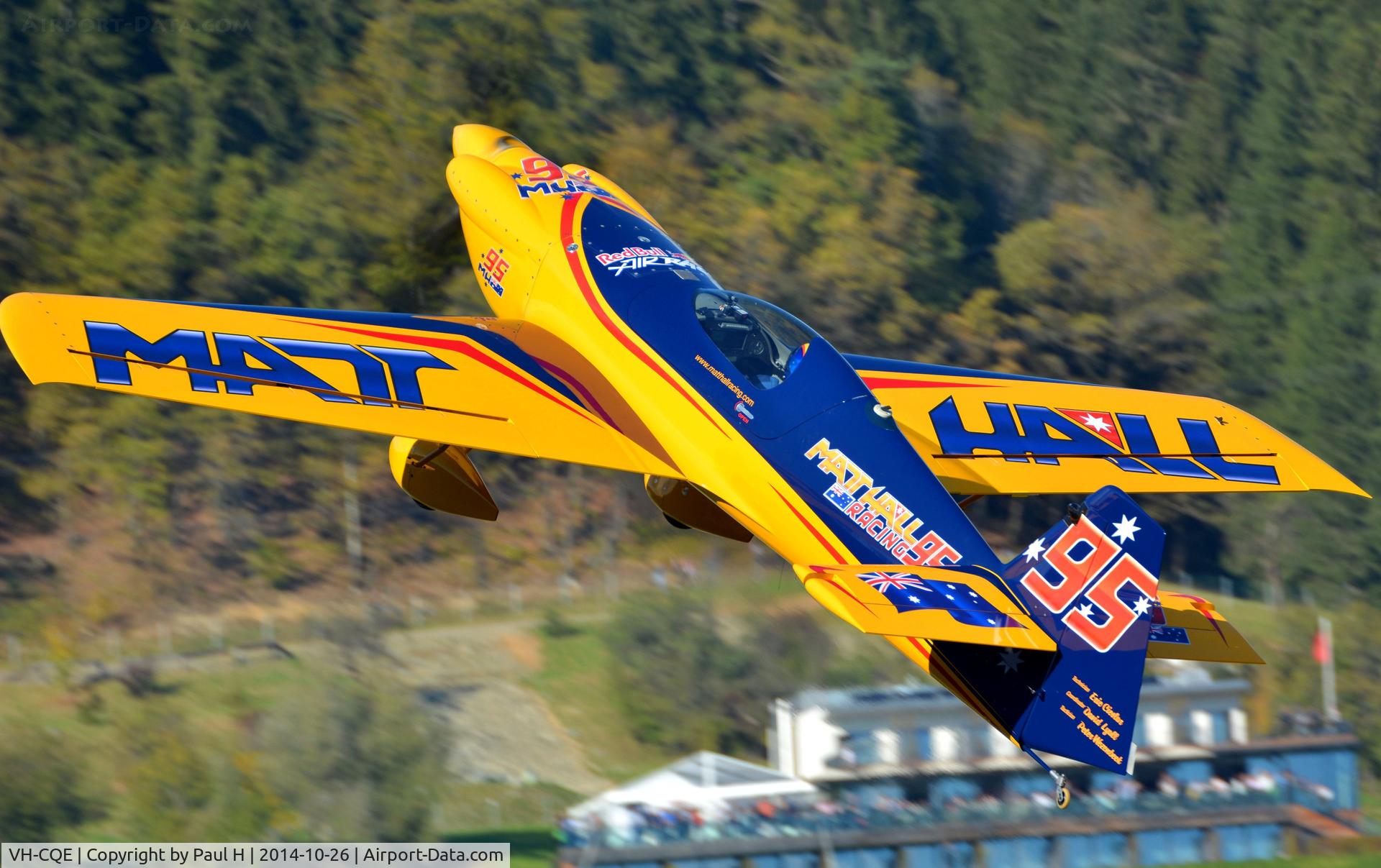 VH-CQE, 2011 MXR MXS C/N 10, Matt Hall, RedBull AirRace Finale 2014, Spielberg, Austria