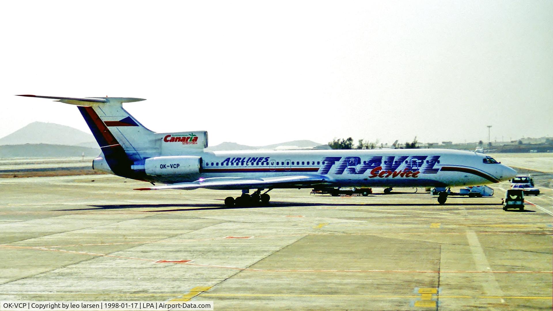 OK-VCP, 1990 Tupolev Tu-154M C/N 90A858, Las Palmas 17.1.98