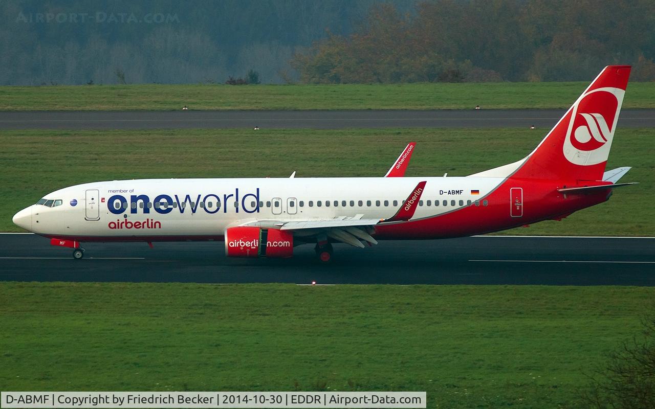 D-ABMF, 2012 Boeing 737-86J C/N 37767, decelerating after a flight from Palma