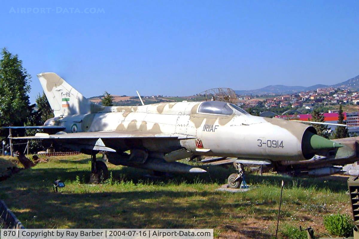 870, Mikoyan-Gurevich MiG-21PFM C/N 760914, Mikoyan-Gurevich MiG-21PFM [760914] (German Air Force) Cerbaiola/Emilia-Romagna~I 16/07/2004.Iranian Air Force markings.