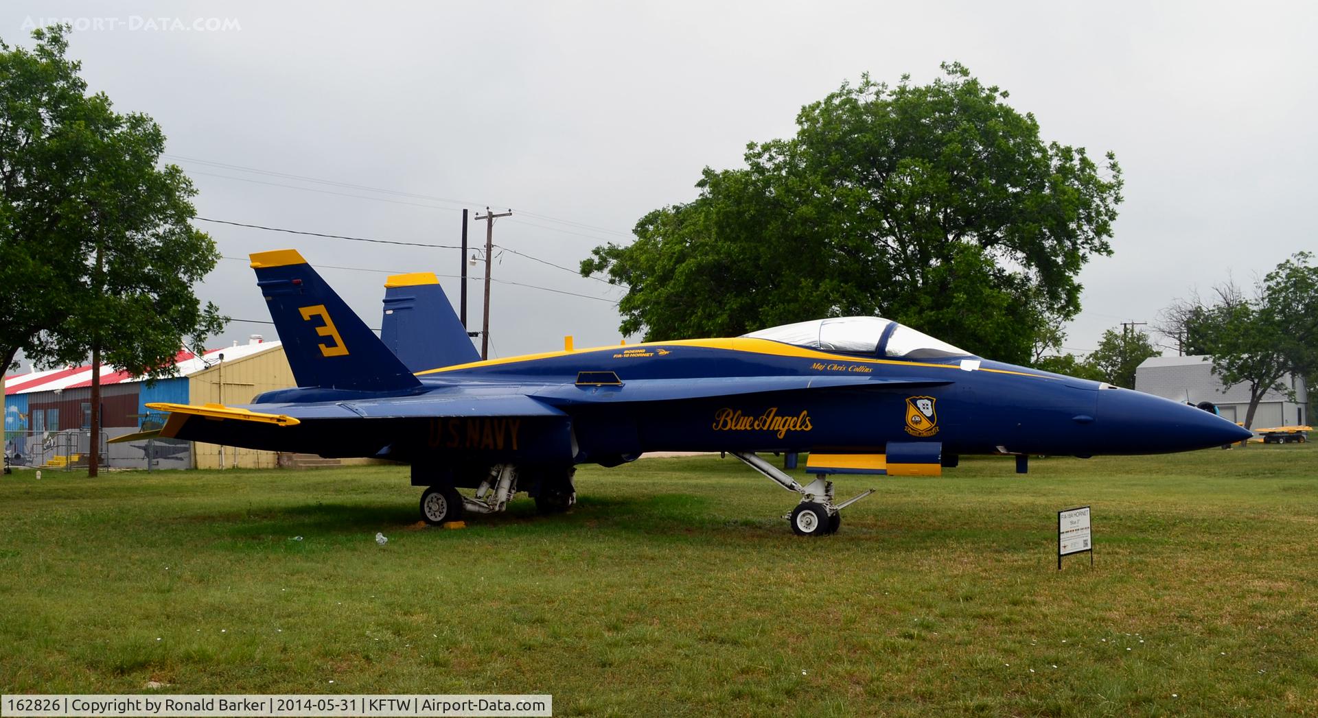 162826, McDonnell Douglas F/A-18A Hornet C/N 0338/A282, Fort Worth Aviation Museum