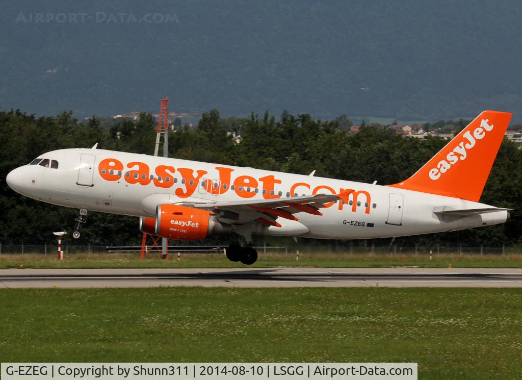 G-EZEG, 2004 Airbus A319-111 C/N 2181, Landing rwy 23