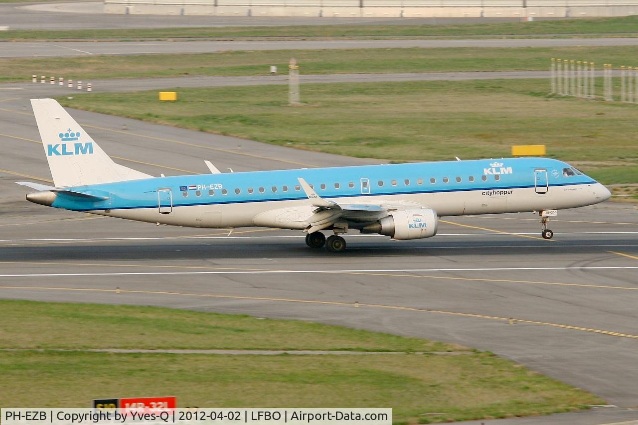 PH-EZB, 2008 Embraer 190LR (ERJ-190-100LR) C/N 19000235, Embraer ERJ-190-100LR, Landing Rwy 14R, Toulouse Blagnac Airport (LFBO-TLS)