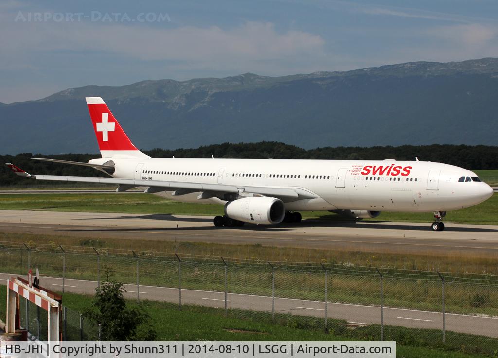 HB-JHI, 2010 Airbus A330-343X C/N 1181, Taxiing holding point rwy 23 for departure...
