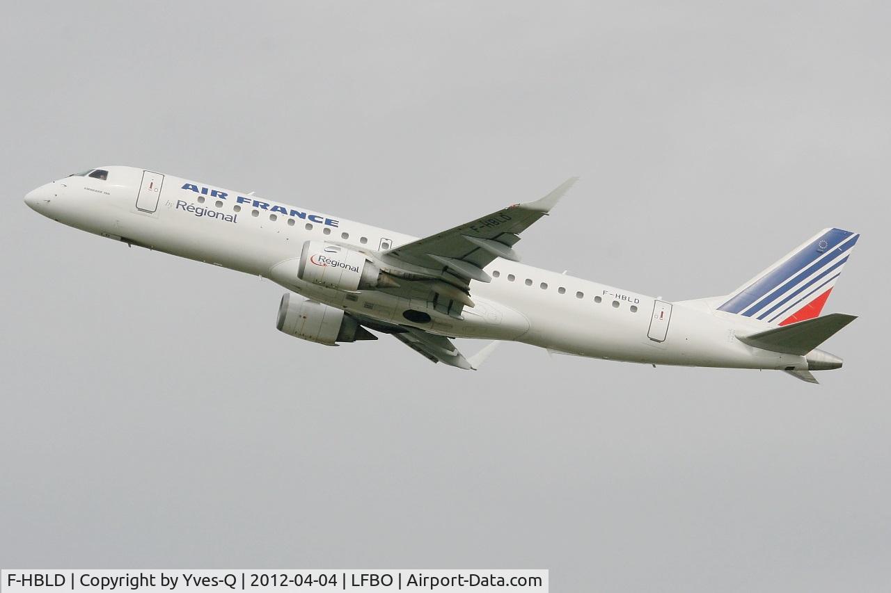 F-HBLD, 2007 Embraer 190LR (ERJ-190-100LR) C/N 19000113, Embraer EMB-190AR, Take off Rwy 32L, Toulouse Blagnac Airport (LFBO-TLS)