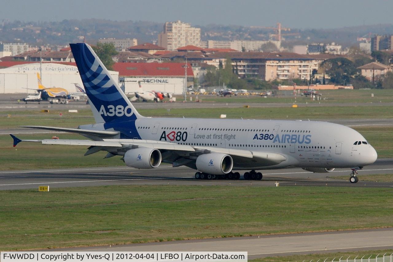 F-WWDD, 2005 Airbus A380-861 C/N 004, Airbus A380-861, Taxiing after landing, Toulouse Blagnac Airport (LFBO-TLS)