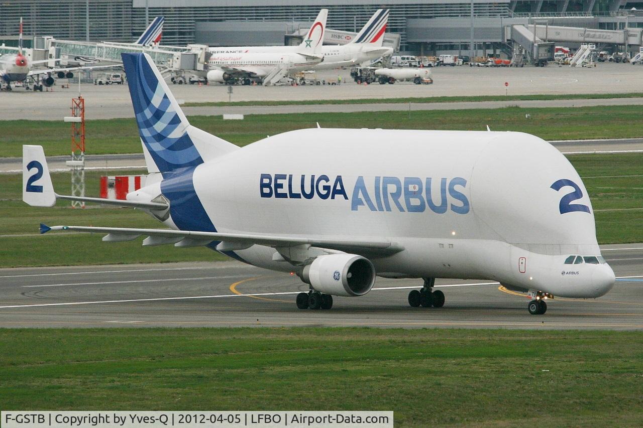 F-GSTB, 1996 Airbus A300B4-608ST Super Transporter C/N 751, Airbus A300B4-608ST Beluga, Taxiing after landing, Toulouse-Blagnac Airport (LFBO-TLS)