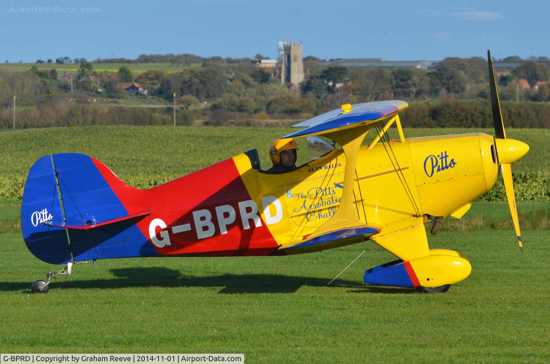 G-BPRD, 1971 Pitts S-1C Special C/N ZZ1, Just landed at Northrepps.