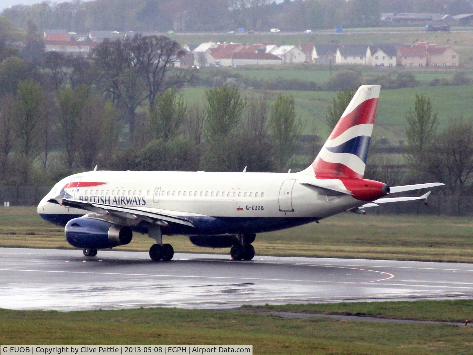 G-EUOB, 2001 Airbus A319-131 C/N 1529, Take off from Edinburgh