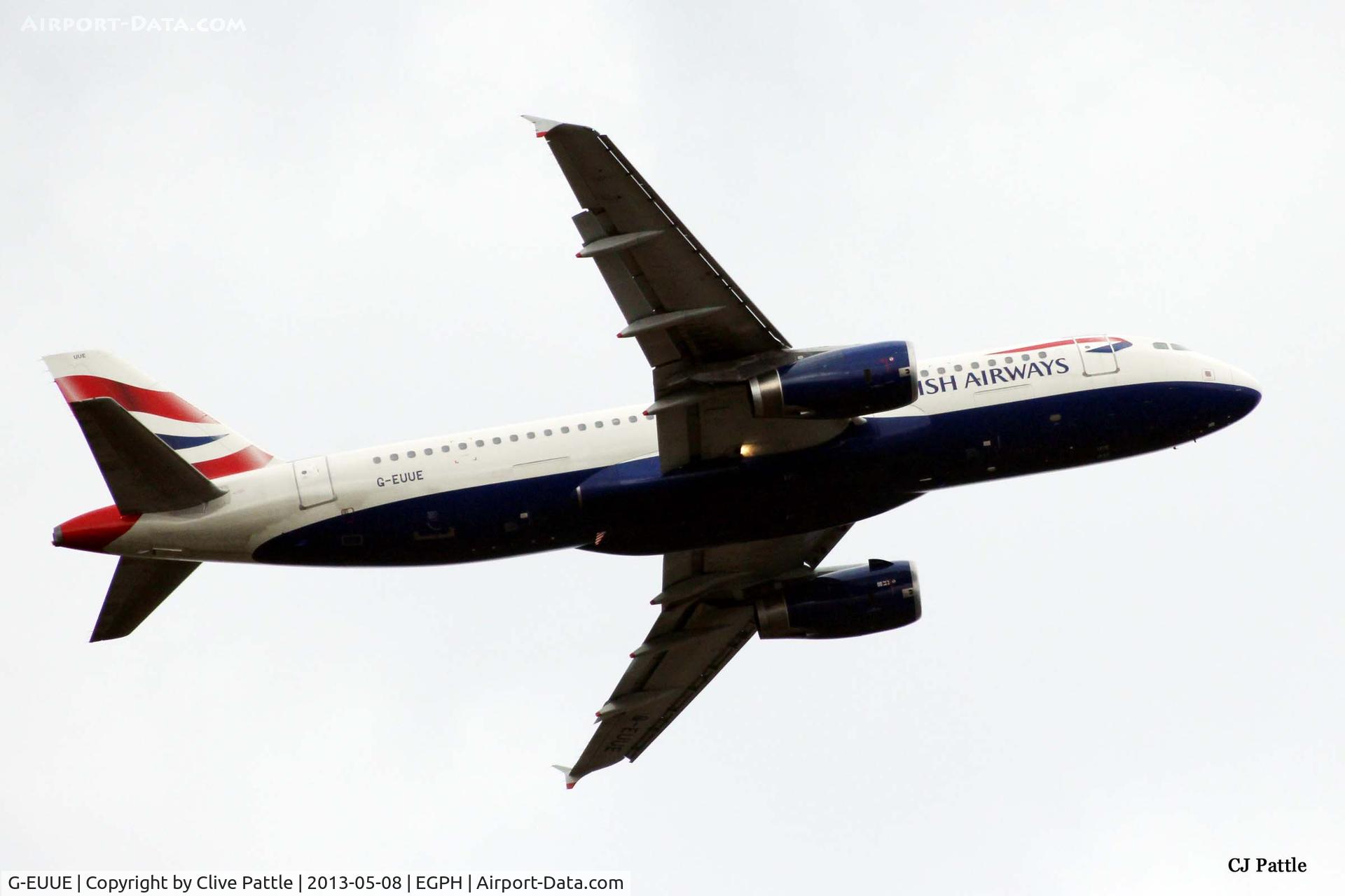 G-EUUE, 2002 Airbus A320-232 C/N 1782, Departure from Edinburgh