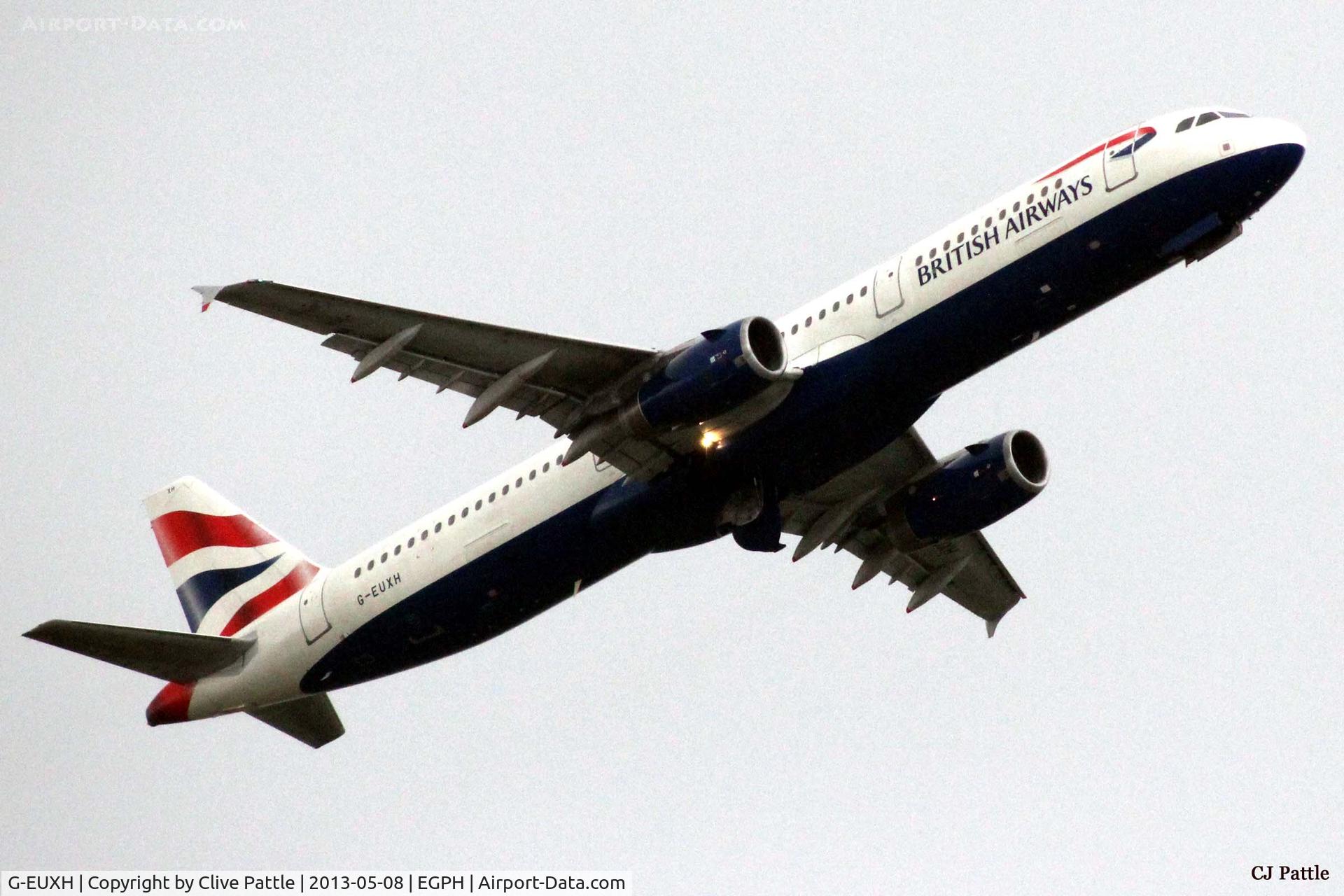 G-EUXH, 2004 Airbus A321-231 C/N 2363, Steep climb out from Edinburgh