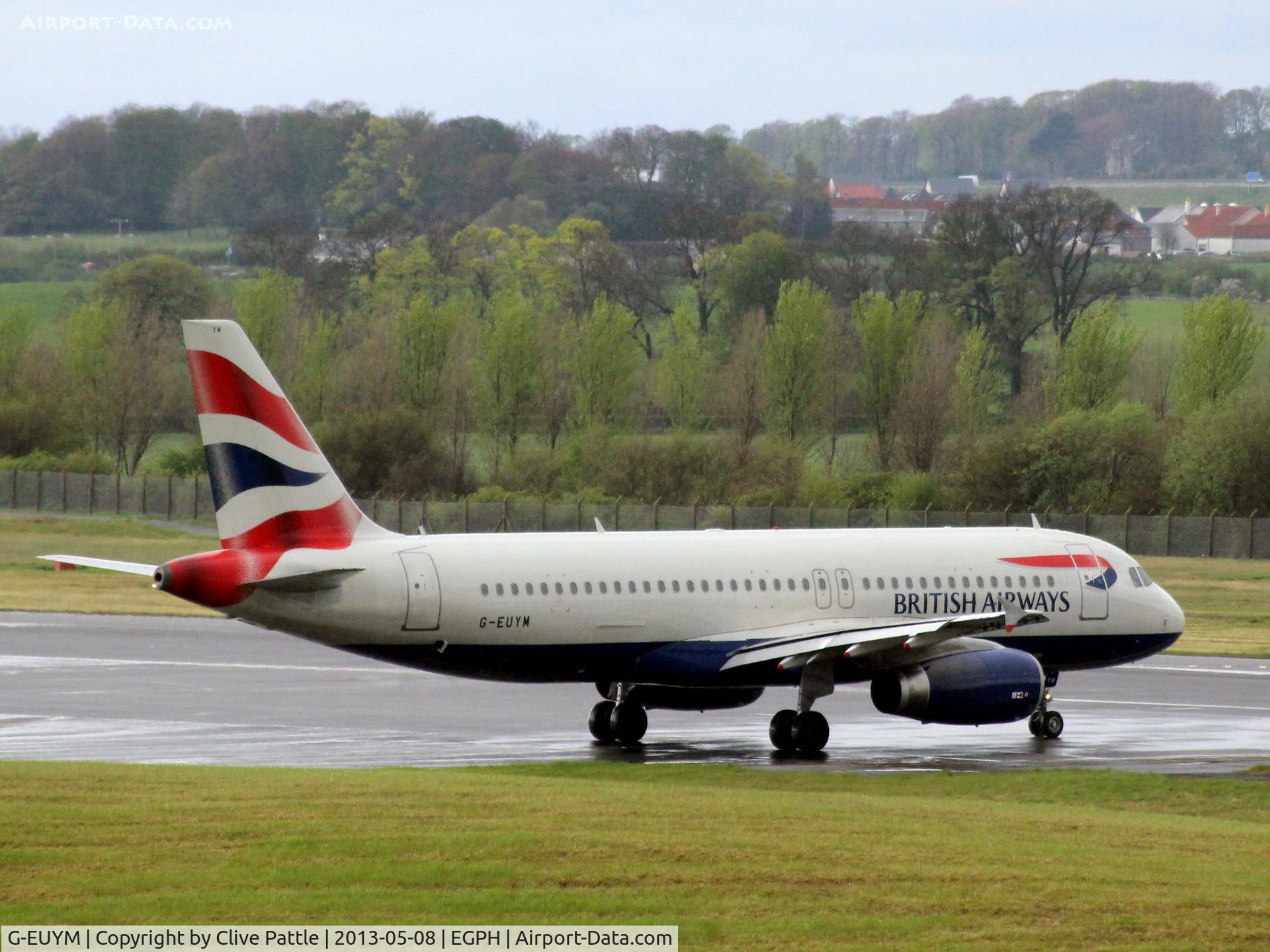 G-EUYM, 2011 Airbus A320-232 C/N 4791, Edinburgh action