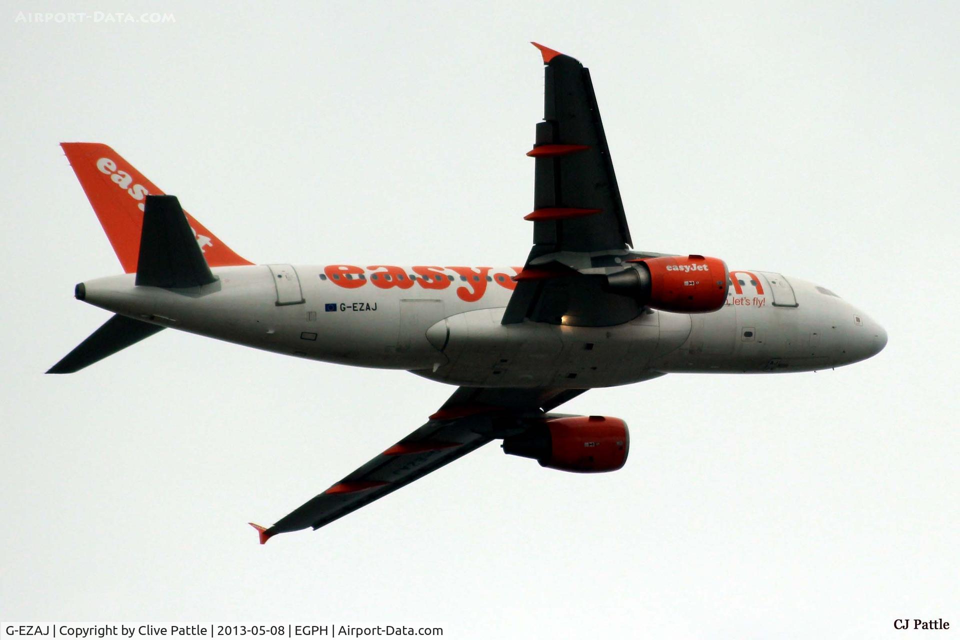 G-EZAJ, 2006 Airbus A319-111 C/N 2742, Climb away from Edinburgh